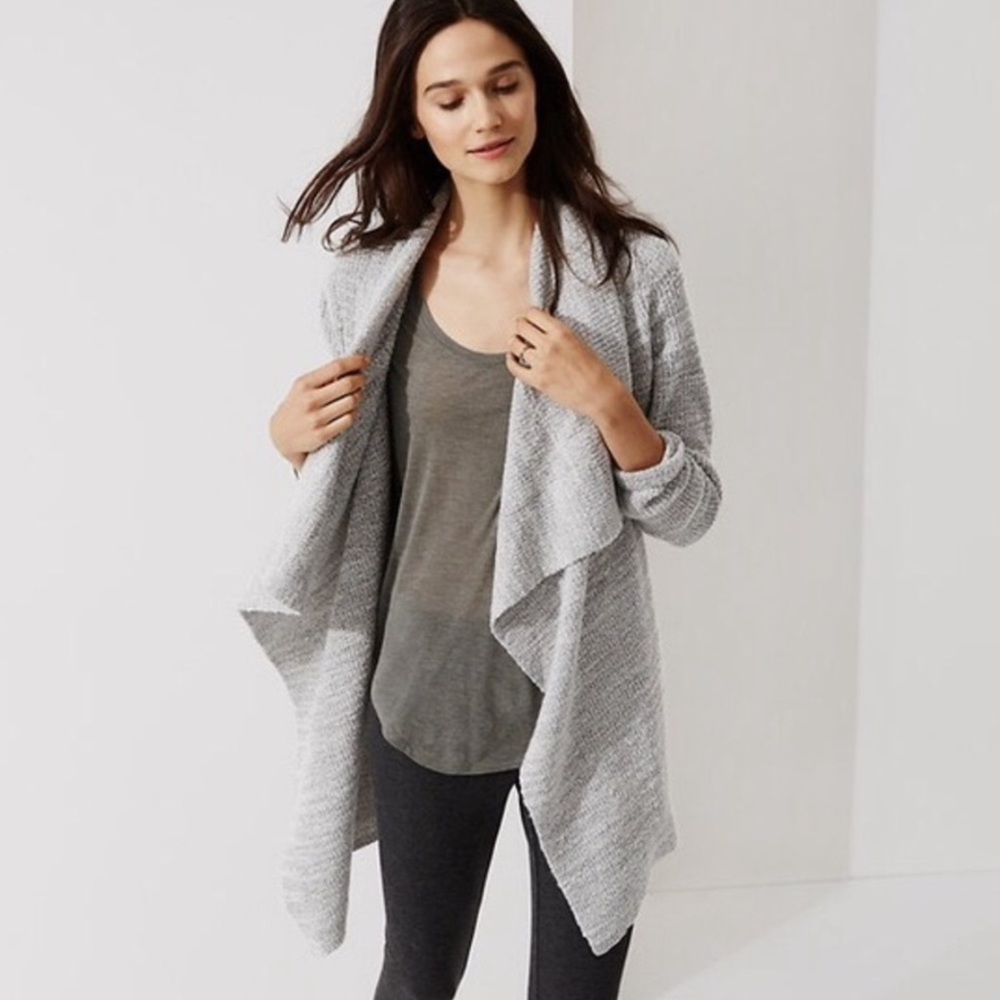 Lou & Grey grey cotton long cardigan